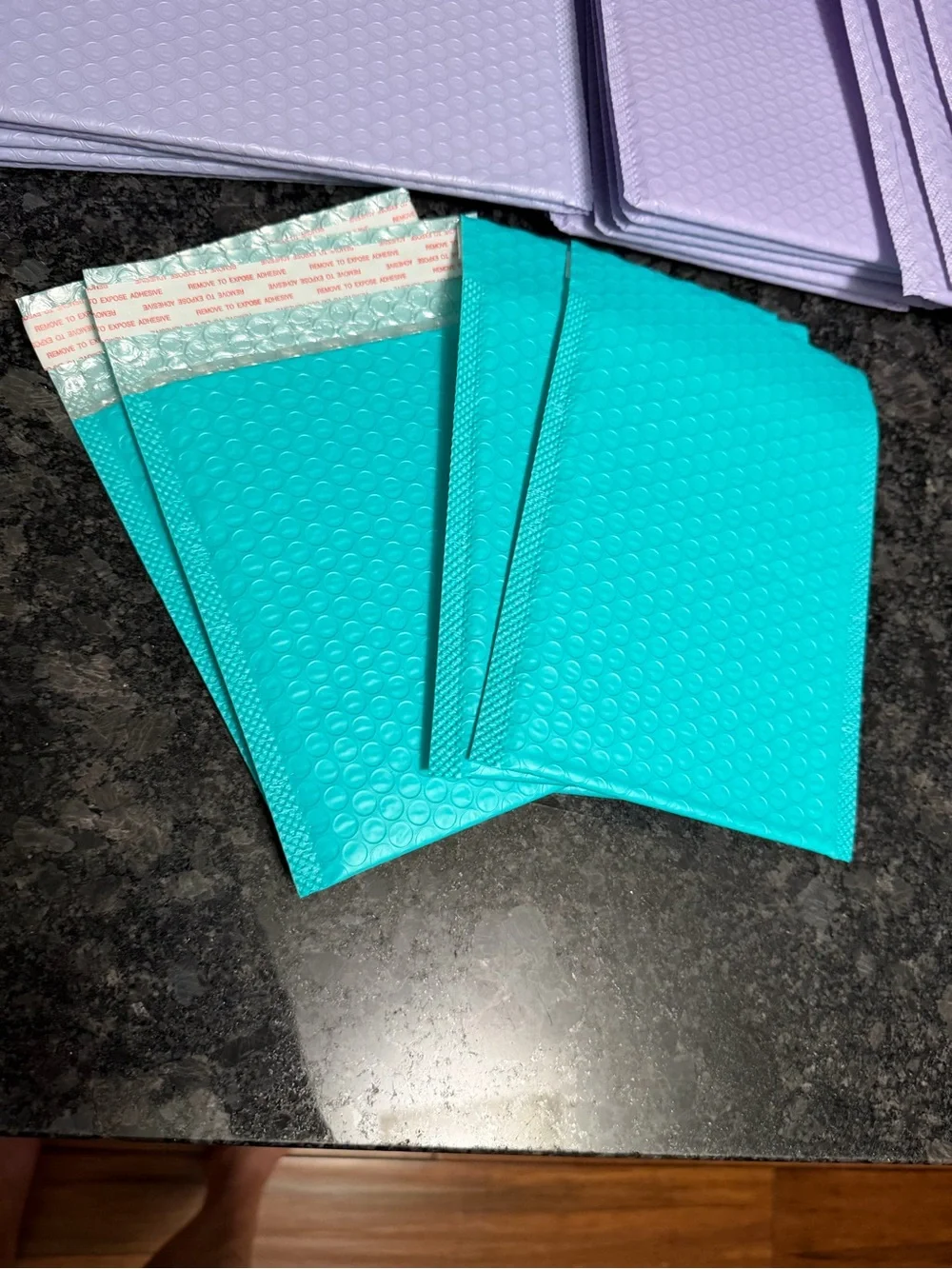 Bundle of 20 Bubble Mailers Teal & Lilac/Purple Protective Various Sizes